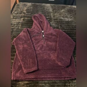 PINK Victoria's Secret Deep Purple Fleece Hoodie